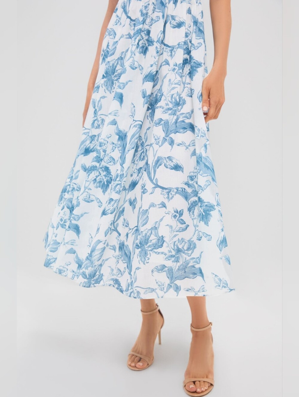 NWT Hyacinth House Dusty Blue Floral Maizie Maxi Dress Size M - Picture 5 of 10